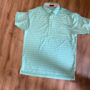 Southern Marsh Mint Green Stripe Polo - Men's